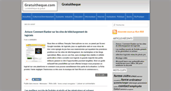 Desktop Screenshot of gratuitheque.com
