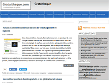 Tablet Screenshot of gratuitheque.com